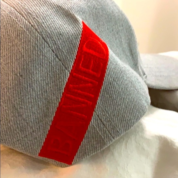 Grey w red  “X” SnapBack unisex - Picture 3 of 8
